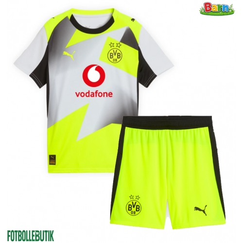 Borussia Dortmund Bortaställ Barn 2025-26 Kortärmad (+ Korta byxor)